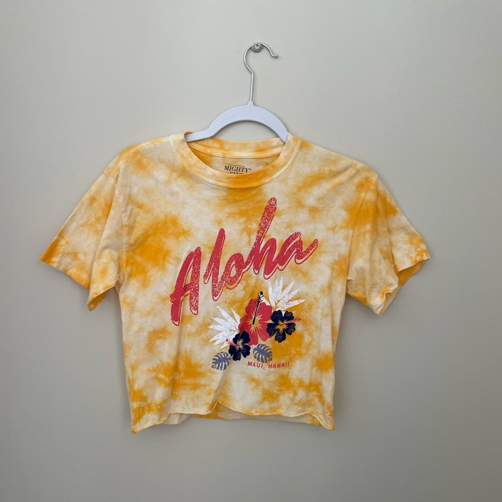 Tie-die Hawaii crop top